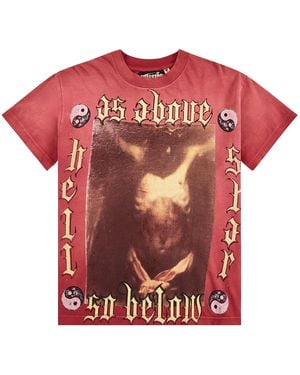 HELLSTAR As Above So Below T-Shirt Hsr275" - Red