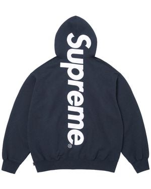 Supreme Satin Appliqué Hooded Sweatshirt "Ss26 - Blue