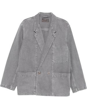 Lemaire Workwear Blazer Coat "Heather" Ja1062 Ld1062 Pu828" - Black