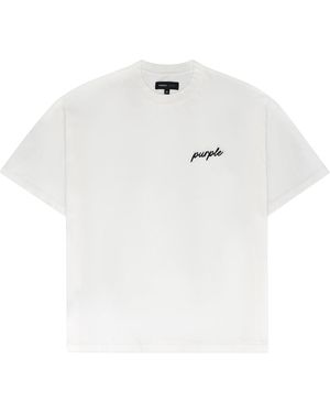 Purple Brand Oversized Script T-Shirt "Coonut Milk" P123 Mcmw124" - Black