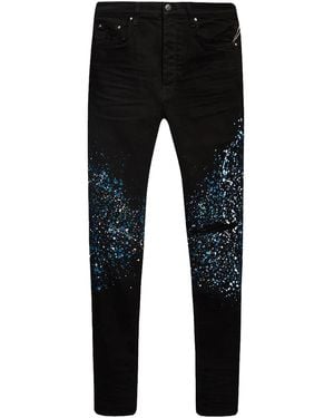 Amiri Crystal Painter Jeans Mds114 018 Blac" - Black