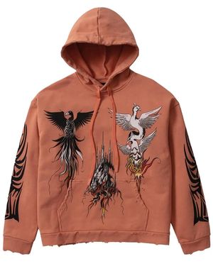 Who Decides War Nefarious Winged Hooded Pullover Ekvwpnlo" - Black