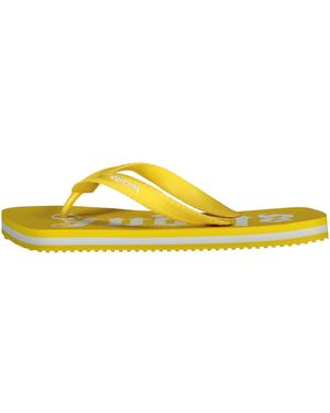 Palm Angels Logo Printed Flip-Flop Pmic003S22Mat0011801" - Yellow