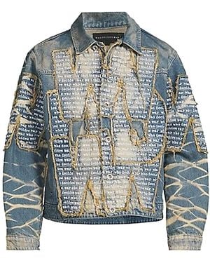 Who Decides War Wdw Overlay Denim Jacket Pjvz4Hou" - Black