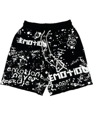 Mixed Emotions Graffiti Shorts Mixe022" - Black