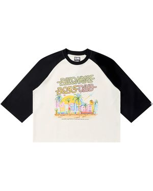 BBCICECREAM Miami Oversize Knit T-Shirt "Whisper" 861 4307 Ww" - Black