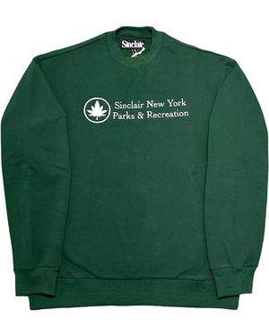 Sinclair Parks And Rec Crewneck Sweatshirt "Forest" Smt204 1 Fgrn" - Green