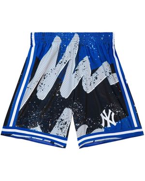 Mitchell & Ness Hyper Hoops Fashion Shorts "Mlb Ny Yankees" Pshr1255 Nyyyypppblck" - Blue