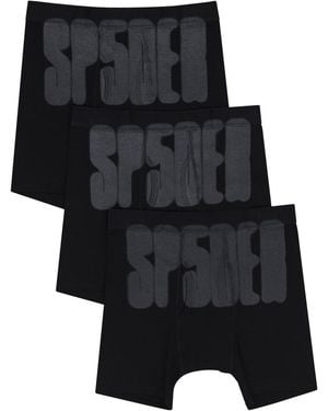 Sp5der Logo Boxer Brief 3-Pack 639" - Black