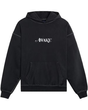 AWAKE NY Classic Embroidered Logo Hoodie "Slate" Awk Fw22 Hd006 Sla" - Black