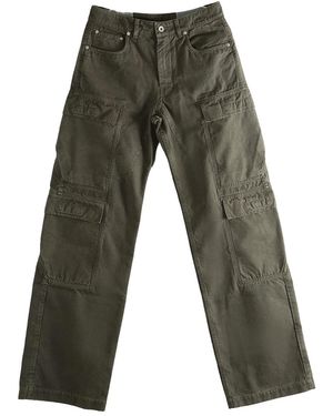 Rick Owens Pantaloni Double Cargo Jeans "Dust" Ds01F4308 Cvs 78" - Black