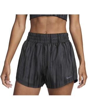 Nike Dri-Fit High-Waisted 3" Brief-Lined Shorts "Anthracite Fz6955 060" - Black