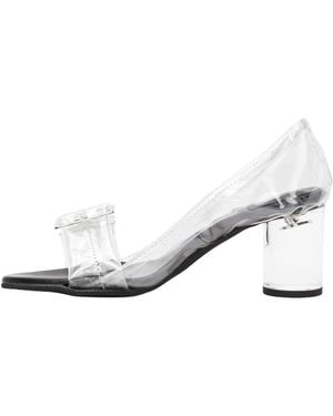 Comme des Garçons Mid-Heel Transparent Sandals "Clear" Gg-K103-001" - Black