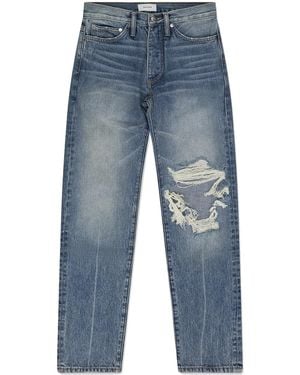 Rhude Denim Straight Fit Jeans Rhdmjns0043 Indg" - Blue