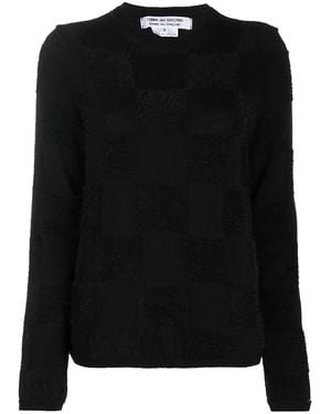 Comme des Garçons Solid Colour Fringe Jumper Gp N015 051 Blac" - Black