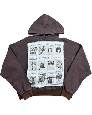 SAINT VANITY Patchwork Vain Pullover Hoodie Ostg Savan Nq2R" - Black