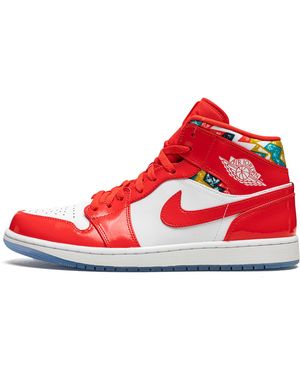 Nike Air 1 Mid Se "Barcelona Sweater" Dc7294 600" - Red