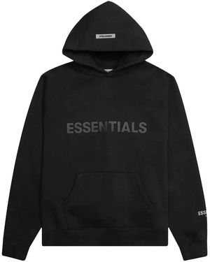 Fear Of God Pullover Hooded Sweatshirt Applique Logo 192Ho202000F" - Black