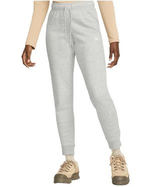 Nike Nsw Club Fleece Mid-Rise Slim Joggers "Dark Heather Dq5174 063" - Black