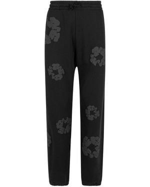 DENIM TEARS Mono Cotton Wreath Joggers Dt025" - Black