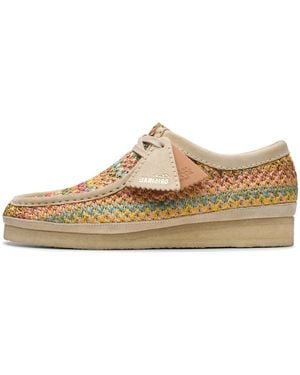 Clarks Wallabee "Multicolour Raffia" 80640" - Black