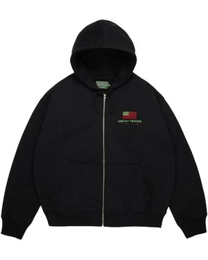 DENIM TEARS Pan African Zip Hoodie Dt917" - Black