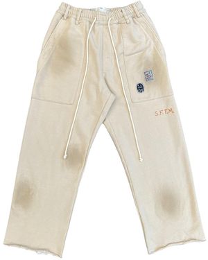 Song For The Mute Gym Track Pant 262_Upt106_Ftrybge" - Black