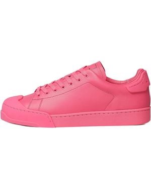 Marni Dada Bumper Low Top Leather Trainers "Fuchsia" Snzu013401 P5703 00C57" - Black