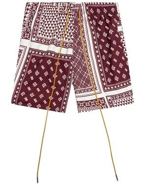 Rhude Card Print Swim Shorts Rhpf22Sh02016482" - Black