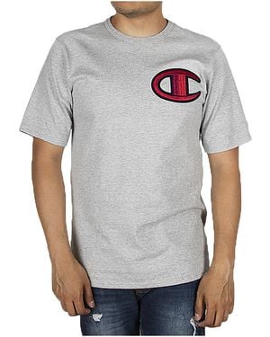Champion Heritage Floss Stitch C Logo T-Shirt "Oxford Scarlet" Gt19Y07981 1Ic" - Black