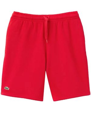 Lacoste Organic Brushed Fleece Shorts Gh2136 240" - Red