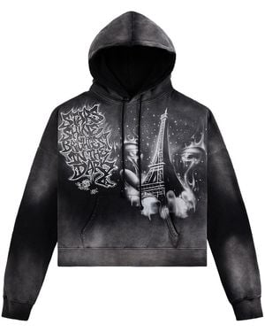 HELLSTAR Eiffel Tower Hoodie Hsr233" - Black