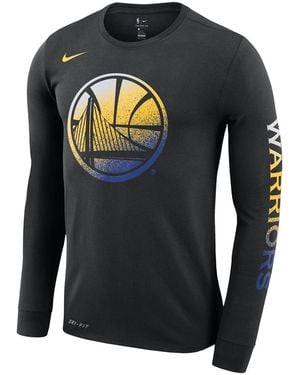 Nike Nba Gs Warriors Mezzo Print Long Sleeve T-Shirt Aq6798 010" - Black