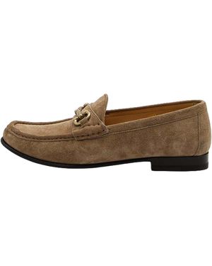 Brunello Cucinelli Suede Loafers With Buckle "Noisette" Brun1791" - Black