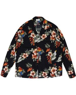Rhude Floral Button-Up Shirt Rhd Mtps 0191 Mult" - Black