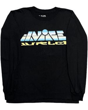 Vlone(GOAT) Juice Wrld 999 Globe Long Sleeve T-Shirt Vl0029" - Black