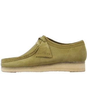 Clarks Wallabee "Khaki Suede" 26146513" - Green