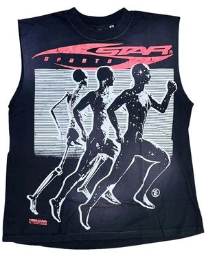 HELLSTAR Marathon Sleeveless T-Shirt Hsr190" - Black