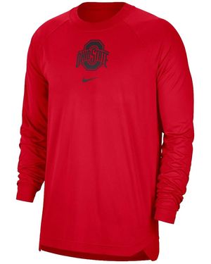 Nike Ohio State Buckeyes Basketball Spotlight Performance Raglan T-Shirt "Scarlet" Do6067 657" - Red