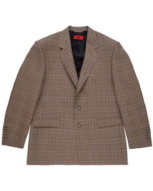 424 Over Jacket Check" Ff4Mj10Aptq070Q01" - Black