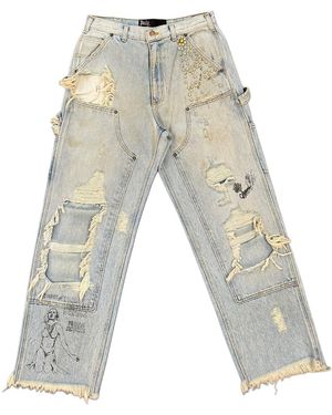 PALY Busted Dbl Knee Jean "Denim" 5U003Q1010Ldm" - Black