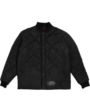 Pleasures Vision Quilted Jacket P24W015" - Black