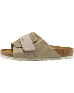 Birkenstock Kyoto "Nubuck Suede Taupe" 1015572" - Black