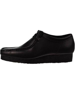 Clarks Wallabee "Triple Leather" 26155514" - Black