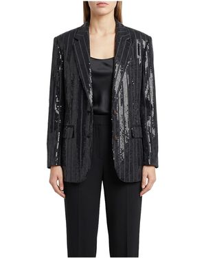 Brunello Cucinelli Oversized Blazer Brun1649" - Black