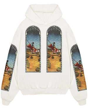 Who Decides War X Est Gee Stained Glass Hoodie Wdsg627" - Black