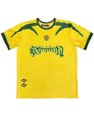 Travis Scott Brazil Soccer Jersey Tsuc96" - Yellow