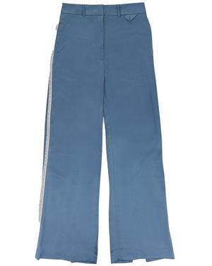 Rhude Back Slit Trim Straight Trousers Rhss22Pa003121990199" - Blue