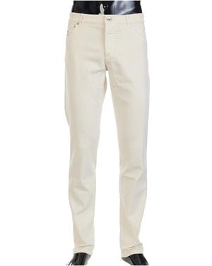 Brunello Cucinelli Stretch Denim Slim Fit Five-Pocket Style Trousers "Off- Brun903" - Black