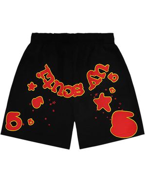 Sp5der Uy Scuti Shorts 200" - Black